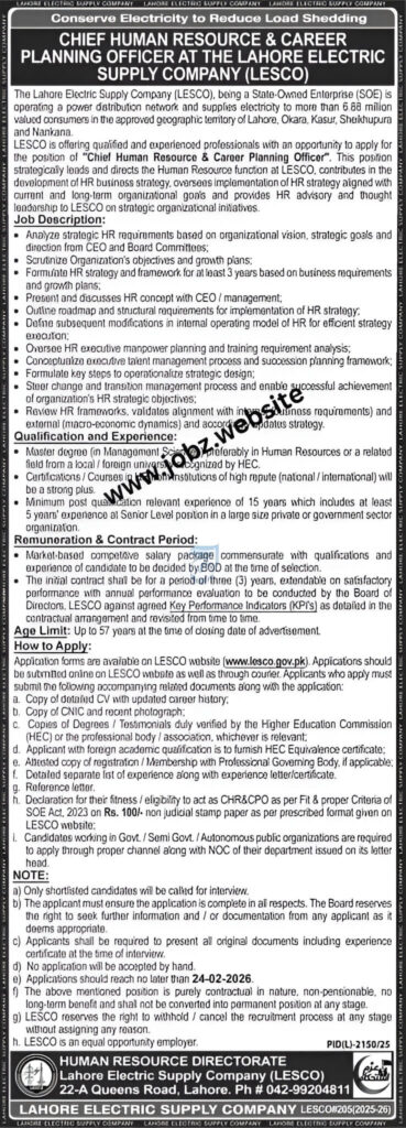 Jobs at Lahore Electric Supply Company