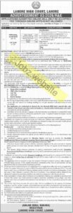 Jobs at Lahore High Court